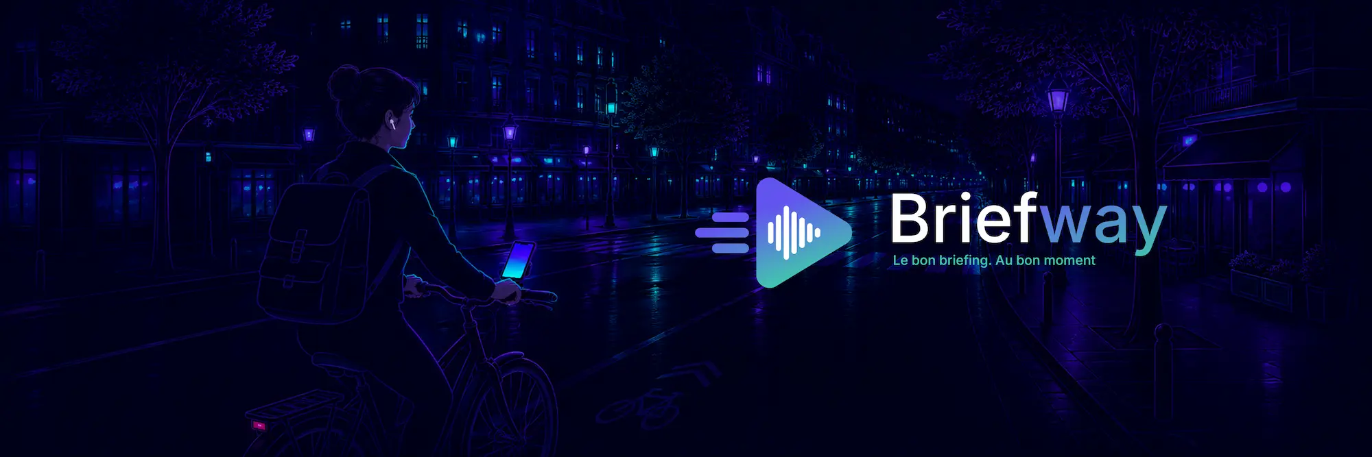 Illustration d'une personne écoutant son briefing Briefway